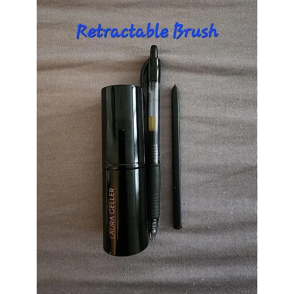 Laura Geller Retractable Black Kabuki Brush With Aluminum Handle Makeup Brush